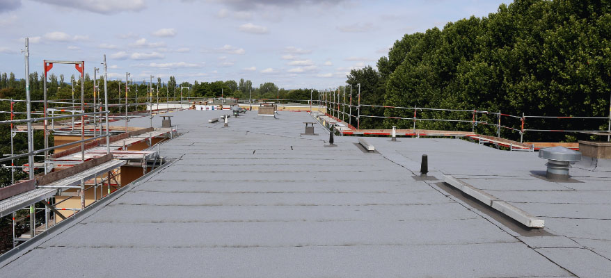 Rubber Roofing on a flat roof